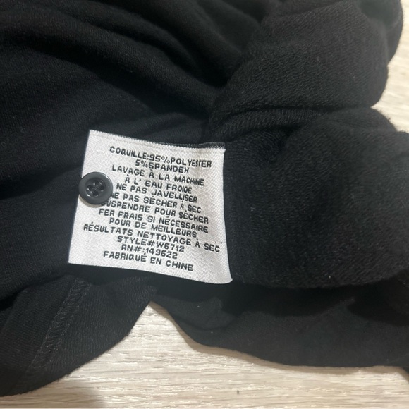 Walter Baker ruched long sleeve top women’s L Black Quiet luxury minimalist - Picture 10 of 12